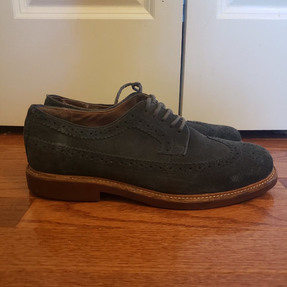 COPY - Lands End Wingtip Oxford Nubuck Leather Shoes Lace Up (Men's Size 8)